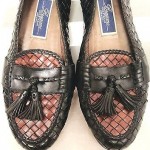 Bragano by Cole Haan Black /Brown Woven Leather Tassel Loafers Men’s Size 10 M
