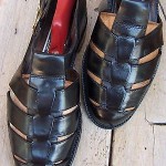 Mens Cole Haan Dress Shoes Sandals Size 8M Black Leather Casual Comfort Italian