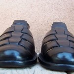 Mens Cole Haan Dress Shoes Sandals Size 8M Black Leather Casual Comfort Italian