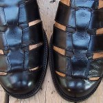 Mens Cole Haan Dress Shoes Sandals Size 8M Black Leather Casual Comfort Italian