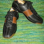 Cole Haan Nike Air black and brown bicycle stitch leather shoes  11 M