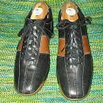 Cole Haan Nike Air black and brown bicycle stitch leather shoes  11 M