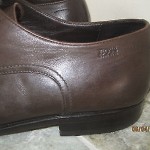 FAB HUGO BOSS DARK BROWN PANEL DETAIL SIGNATURE LEATHER CASUAL DRESS SHOE 12