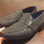 Cole Haan Mens Air Monroe Penny Loafers Black Silver Gray Reflective Shoes 9