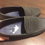 Cole Haan Mens Air Monroe Penny Loafers Black Silver Gray Reflective Shoes 9