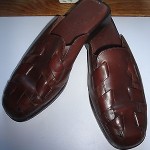 COLE HAAN RESORT MEN’S BROWN WOVEN LEATHER SLIP-ON SHOE 7 M