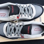NIB Diesel Men’s Starch Black & Gray Leather Fashion Sneakers Shoes Size 10