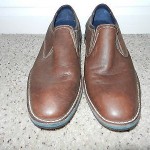 Men’s Cole Haan Brown Leather Slip On Loafer Nike Air Out Sole Size 10 M