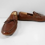 Cole Haan Genuine Handsewn Brown Leather Slippers Driving Mocc Mens 11.5 M VGUC