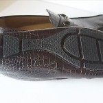 Cole Haan Driving Moccasins Brown Faux Croc Leather Gold Bit Mens Size 12M