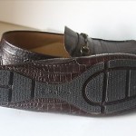 Cole Haan Driving Moccasins Brown Faux Croc Leather Gold Bit Mens Size 12M