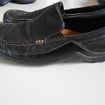 GENTLY WORN COLE HAAN BLACK LEATHER DRIVING MOCCASINS SIZE 10.5