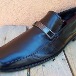 Hugo Boss Mens Dress Shoe Size 10.5M Black Leather Casual Comfort Slip On Loafer