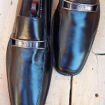 Hugo Boss Mens Dress Shoe Size 10.5M Black Leather Casual Comfort Slip On Loafer