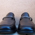Hugo Boss Mens Dress Shoe Size 10.5M Black Leather Casual Comfort Slip On Loafer