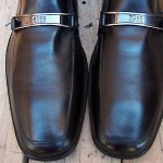 Hugo Boss Mens Dress Shoe Size 10.5M Black Leather Casual Comfort Slip On Loafer