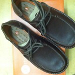 clarks men #82595 un-structured brown-leather 9 M