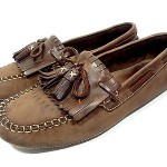 COLE HAAN MENS LOAFERS TASSEL SHOES BROWN LEATHER SIZE 8 M