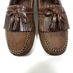 COLE HAAN MENS LOAFERS TASSEL SHOES BROWN LEATHER SIZE 8 M
