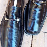 Hugo Boss Mens Dress Shoe Sz Size 9M Black Leather Casual Comfort Slip On Loafer