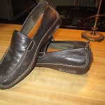 COLE HAAN NIKE AIR Brown Leather MocToe Driving Loafers Shoes Mens Size 11.5 M