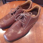Shoe Men Cole Haan C06716 Nike Air leather Brown Plain Oxford shoe sz 9 1/2 M