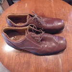 Shoe Men Cole Haan C06716 Nike Air leather Brown Plain Oxford shoe sz 9 1/2 M