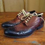 Hugo Boss Orange Label Nutmeg Brown brogue wingtip ox shoes Euro 42 ~ 10.5  US