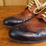 Hugo Boss Orange Label Nutmeg Brown brogue wingtip ox shoes Euro 42 ~ 10.5  US