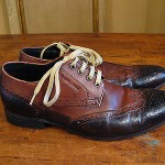 Hugo Boss Orange Label Nutmeg Brown brogue wingtip ox shoes Euro 42 ~ 10.5  US