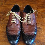 Hugo Boss Orange Label Nutmeg Brown brogue wingtip ox shoes Euro 42 ~ 10.5  US