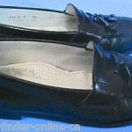 COLE HAAN Mens Black Leather Shoes, Slip on Tassel Loafers Size 10.5