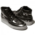 $325 HUGO BOSS Metallic Mens Leather Fashion Sneakers 8 41 Ankle Boots 8.5 41.5