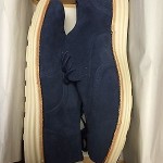 Men’s Cole Haan Lunargrand Wingtip Navy Blue Suede Casual Shoes C10227