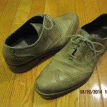 COLE HAAN /NIKE AIR MENS GREEN LEATHER LACE-UP OXFORD SHOES SIZE 9 M