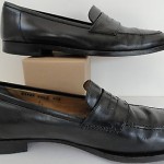 Cole Haan City Black Mens Shoes 11.5 D Leather Loafers Slip On Penny Very Good