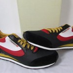 BRAND NEW DIESEL MEN ARAMIS BLACK RED NIGHT FASHION  SNEAKERS SHOES $145 SIZE 12