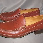 mens COLE HAAN  brown leather  Penny Loafers shoes, 10 M