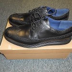 New Cole Haan Lunargrand Long Wing Tip Black 13 M