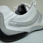 HUGO BOSS Mens 9 EU 42 Whte/Silver Fashion Leather & Suede Sneakers