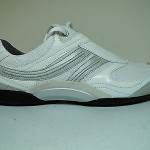 HUGO BOSS Mens 9 EU 42 Whte/Silver Fashion Leather & Suede Sneakers