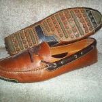 COLE HAAN British Tan/Brown  Leather Mens Slip On Driving Moc Shoes sz 10.5D