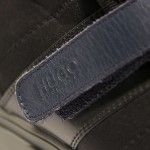 $295 Hugo Boss RED LABEL Black Mens Ankle Boots 8 41 Felt Leather 8.5 41.5 NIB