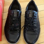 NIB Men’s HUGO BOSS Starros Black Shoes leather sneakers size 9 US, 8 UK, 42 EU
