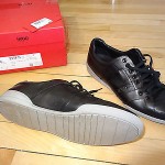 NIB Men’s HUGO BOSS Starros Black Shoes leather sneakers size 9 US, 8 UK, 42 EU
