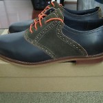 New Cole Haan Air Carter RBR Saddle Blue Casual Lace Dress Shoes Size 8 C11528