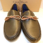 NEW COLE HAAN AIR GRANT FATIGUE LEATHER TIE DRIVING MOCS WITH NIKE AIR- MSRP$148