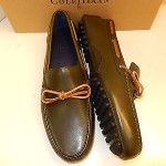 NEW COLE HAAN AIR GRANT FATIGUE LEATHER TIE DRIVING MOCS WITH NIKE AIR- MSRP$148