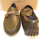 NEW COLE HAAN AIR GRANT FATIGUE LEATHER TIE DRIVING MOCS WITH NIKE AIR- MSRP$148