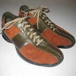 Cole Haan Nike Air Mens Olive & Orange Leather Oxfords Shoes 9.5